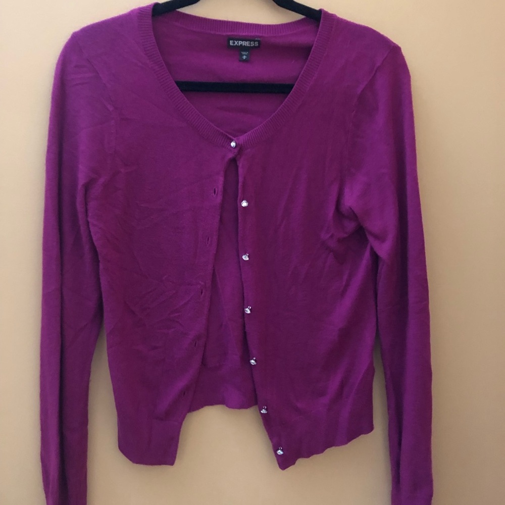 Express burgundy cardigan